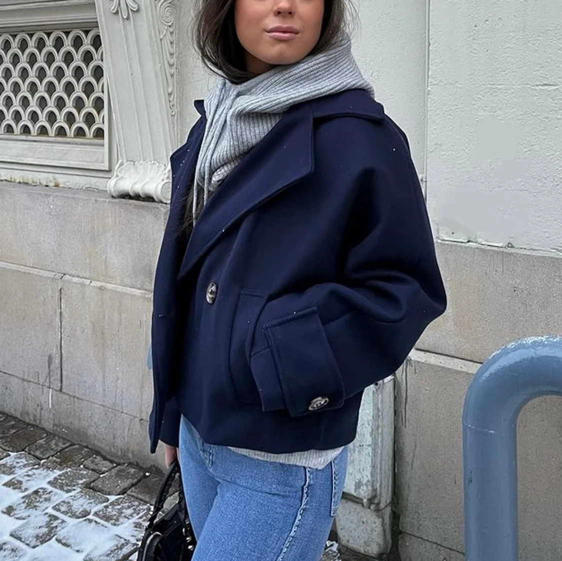 Mörkblå kappa - 90