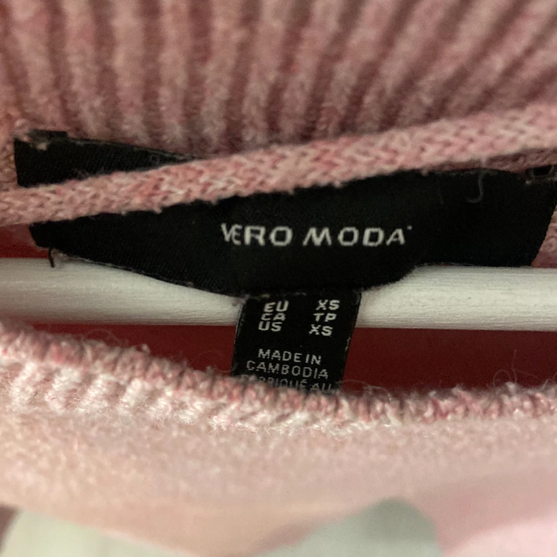 Rosa stickad tröja - 90