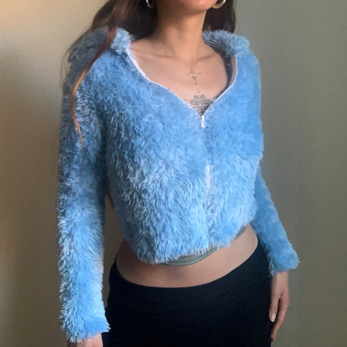 Fluffy blue jacket  - 1