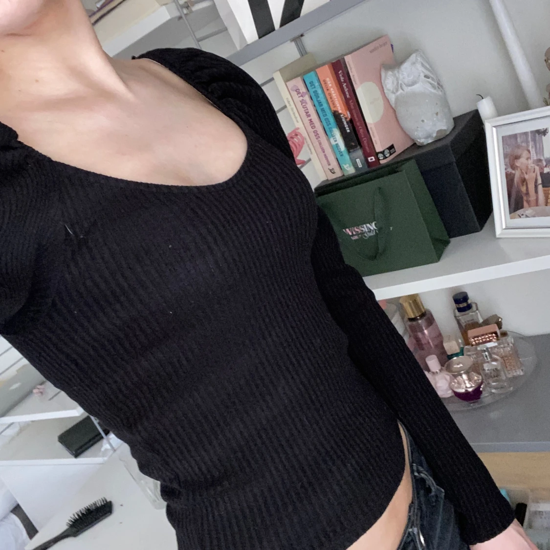 Svart långärmad tröja - 90
