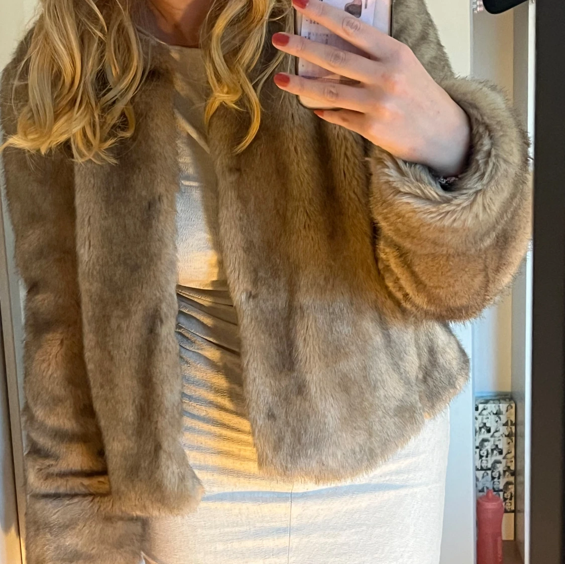 Vegan päls-jacka 🧸🤎 - 90