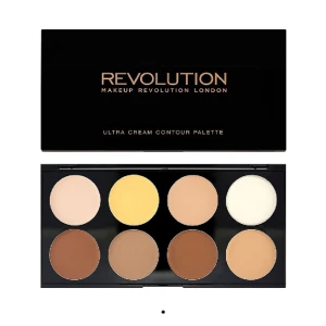 Revolution cream contour palett - Aldrig använt men jag har testat att swatcha 2 st. Men annars har jag aldrig använt paletten.