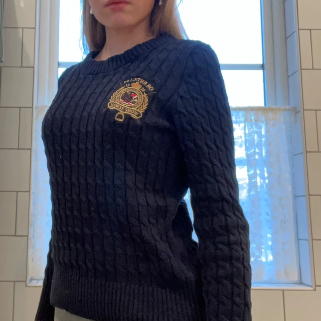 Kabelstickad tröja - 90