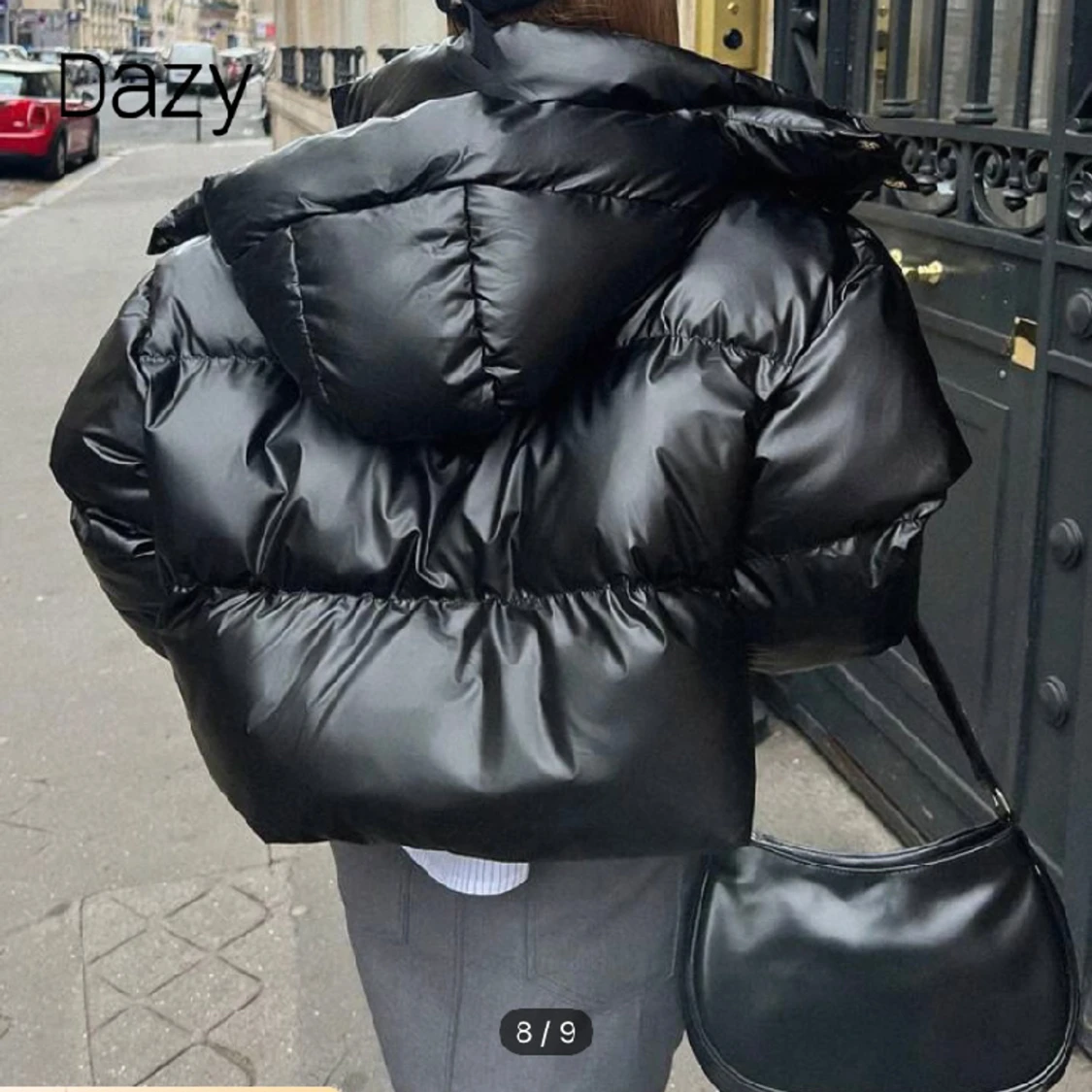 Svart pufferjacket - 90