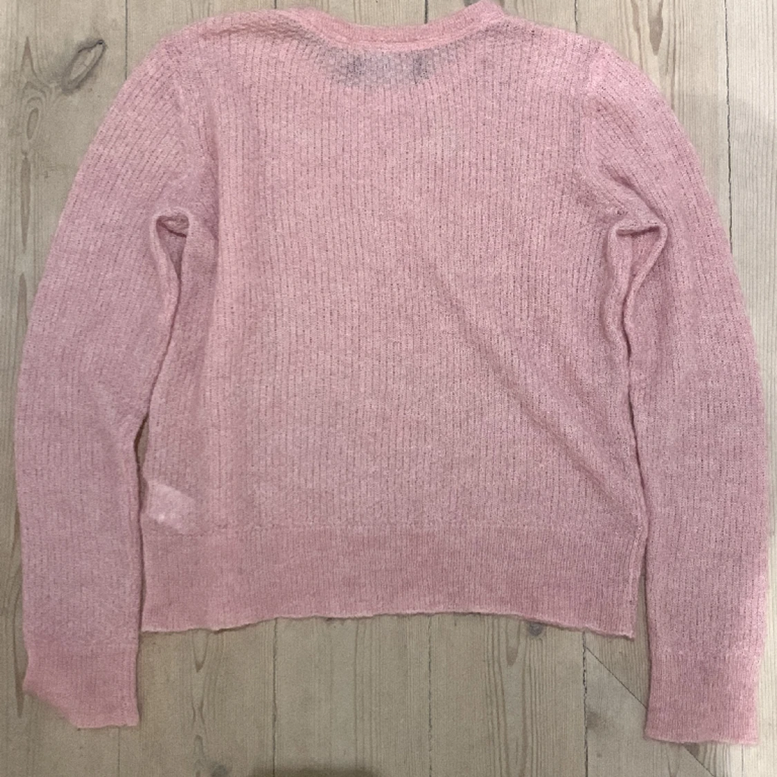 Rosa stickad tröja  - 90