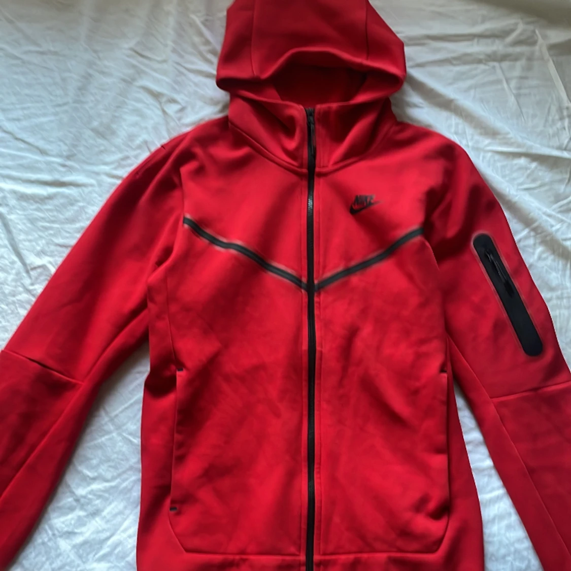 Röd Nike tech fleece Hoodie - 90