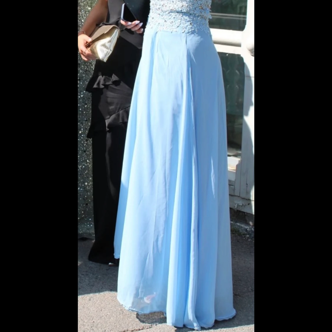 Ljusblå balklänning i 36/S - 91