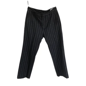 HOPE Black Pinstripe Trousers - Pinstripe pants from Swedish brand HOPE.  These are unisex. I wear size 26 in jeans and these fit me a little bit loose.  They are mid rise and are slightly cropped at ankle.  Very well made and in mint condition :)  Made of:  55% Wool 30% Polyester 