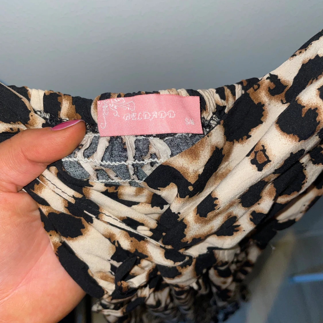 Leopard klänning lång  - 90