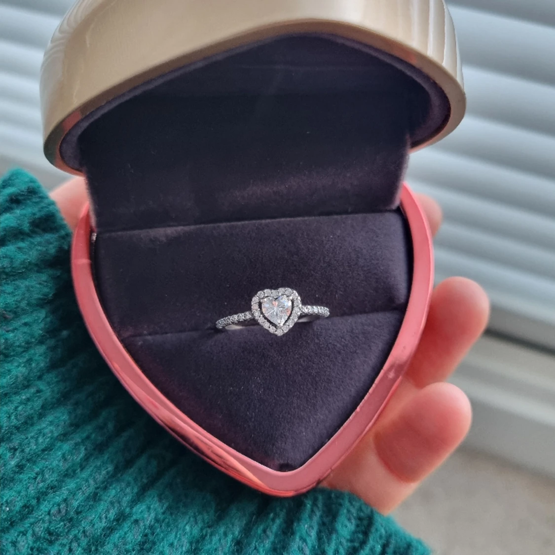 Sterling silver 925 ring med kubisk zirkonia  - 90