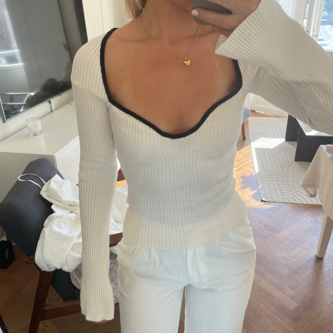 Hm stickad topp - 90