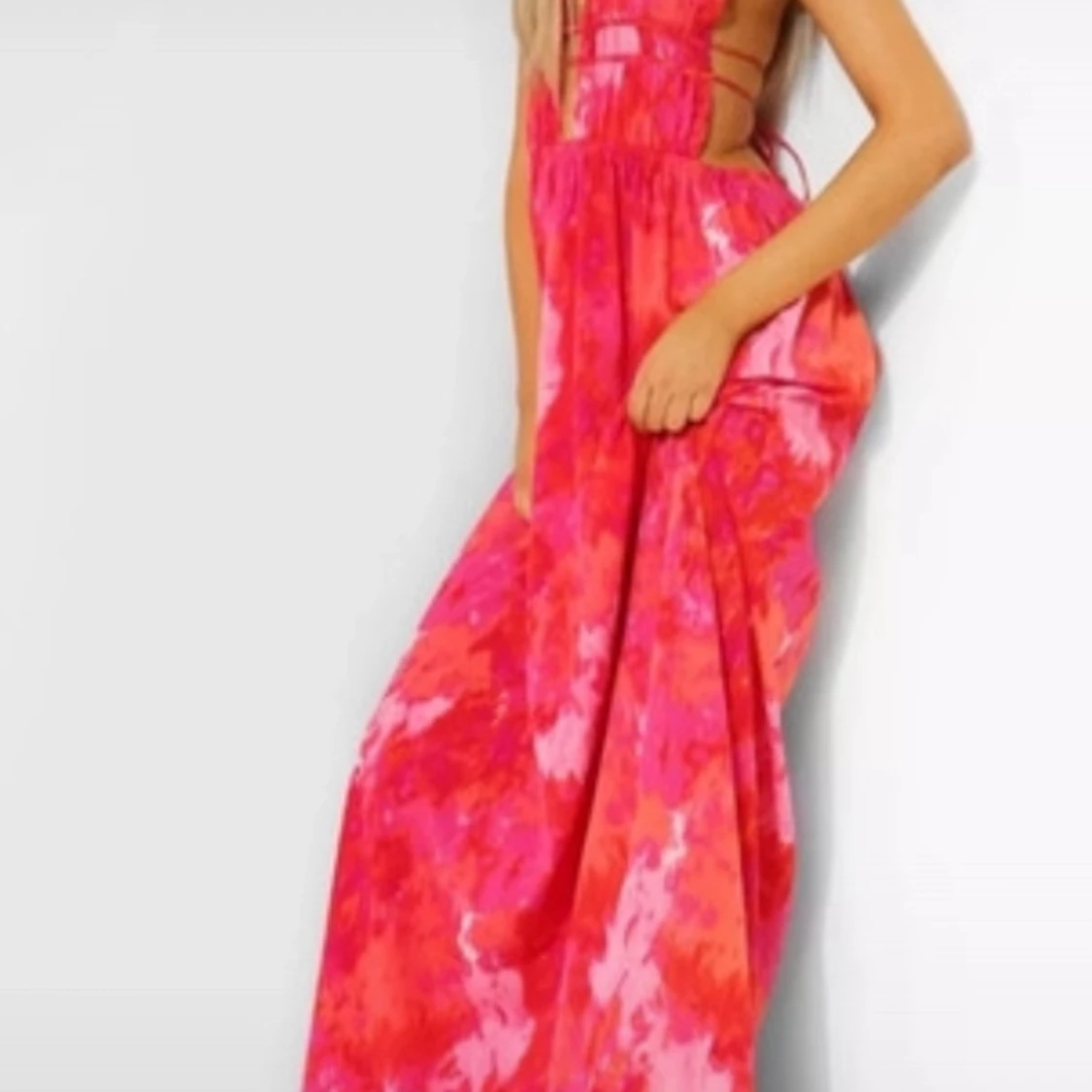 Boohoo Maxiklänning, rosa korall