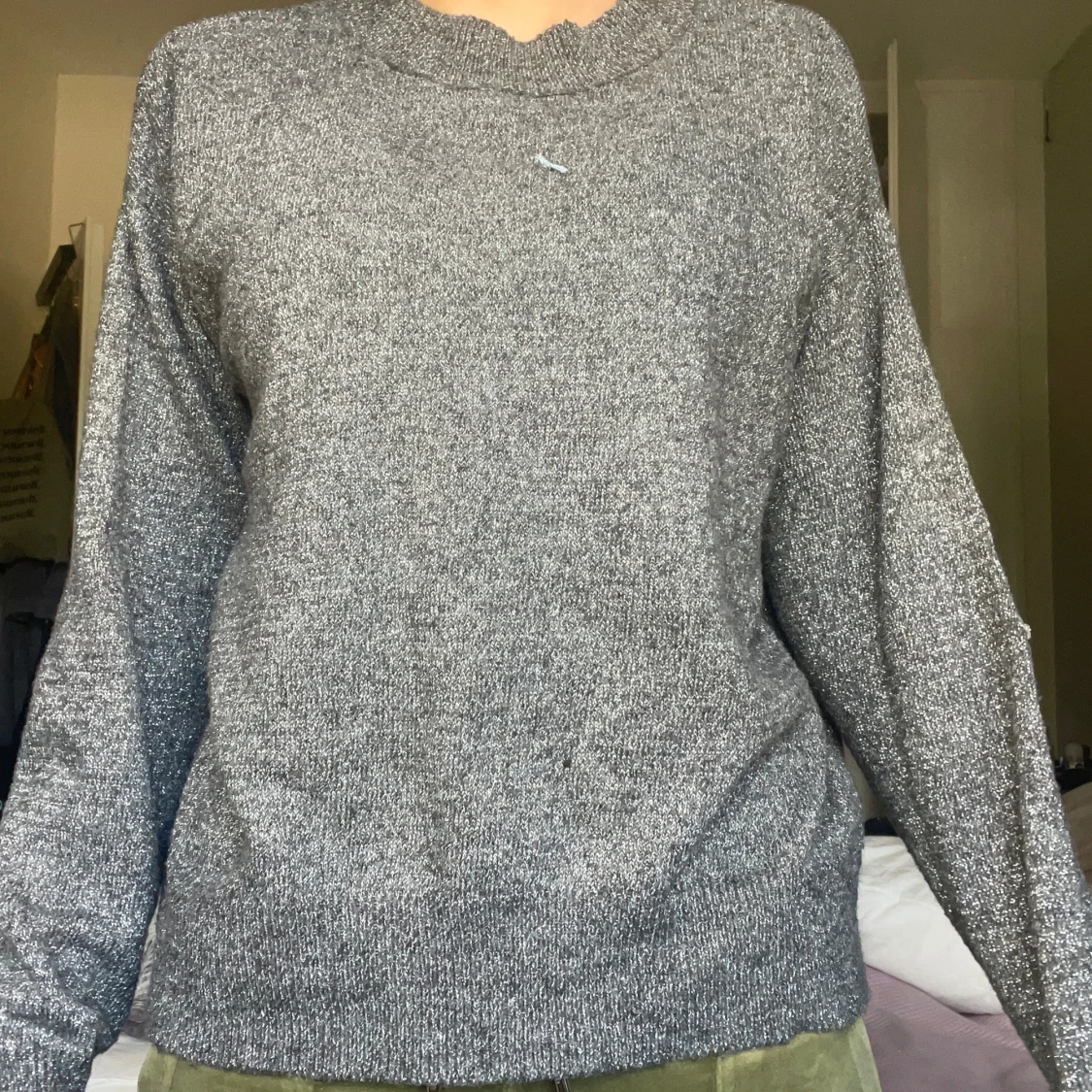 glitter tjock tröja