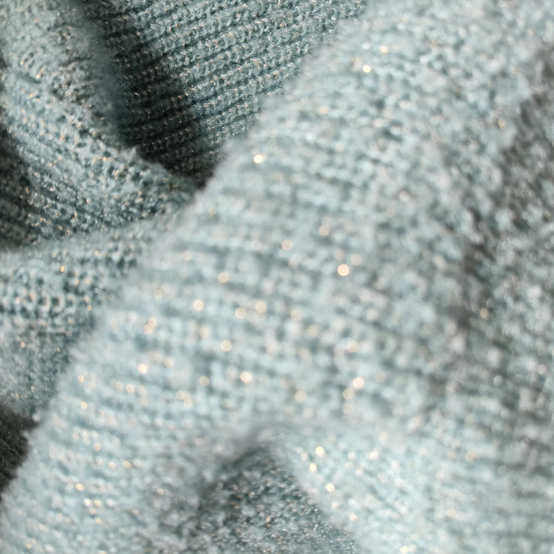 Blå stickad tröja - 92