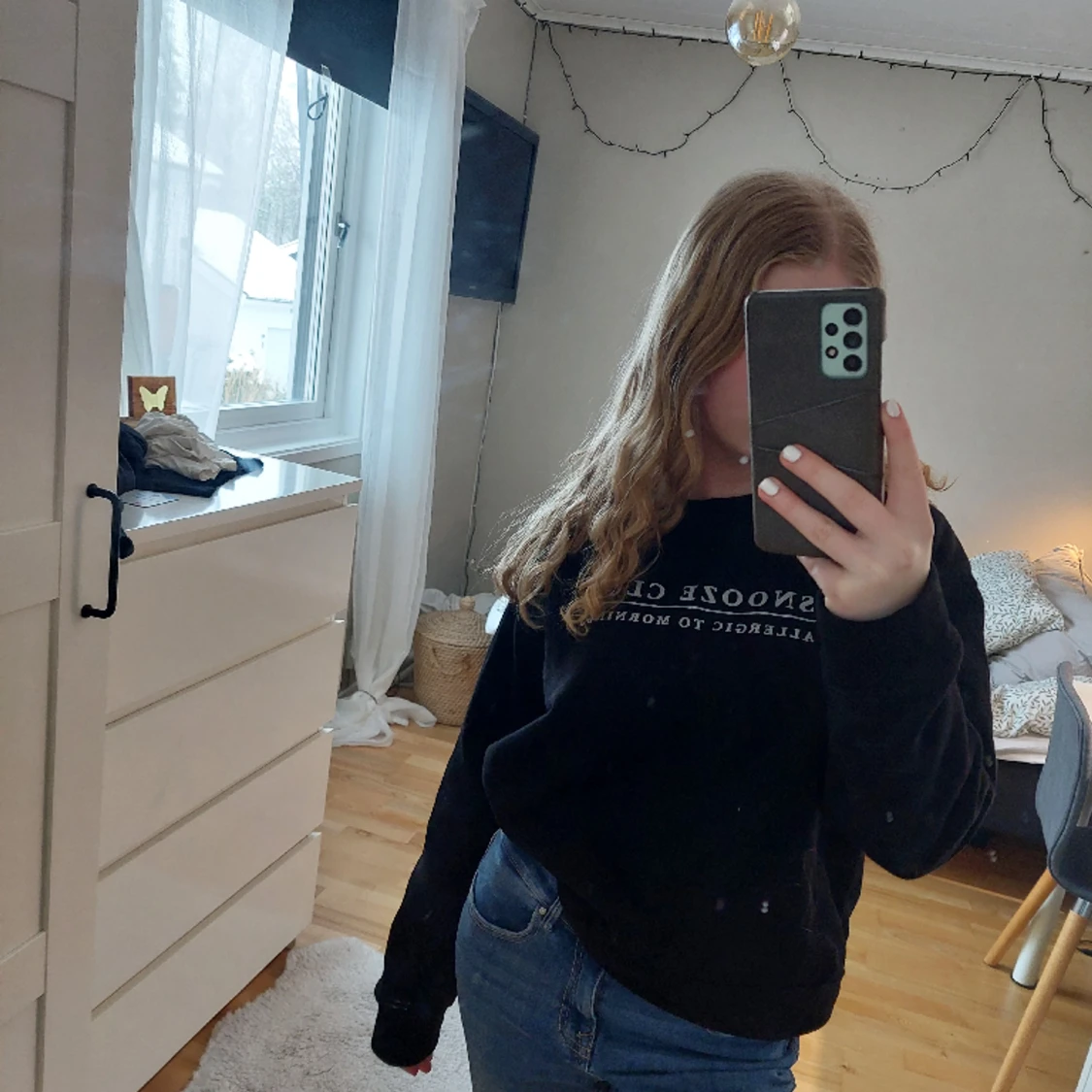 Svart sweatshirt  - 90