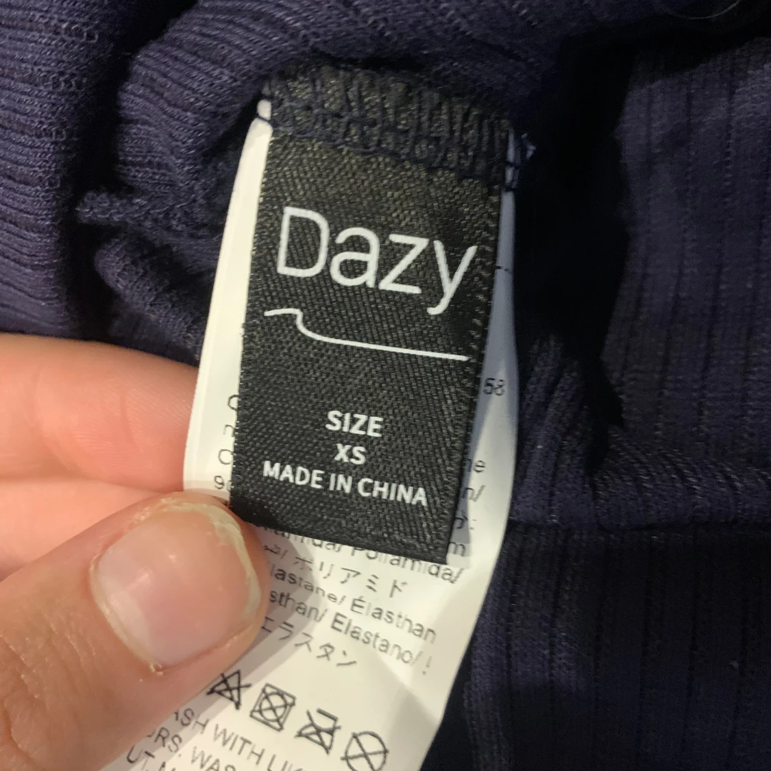 Marinblå off-shoulder topp - 93