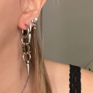 Nit örhängen - Säljer ett par nit örhängen som aldrig är använda då jag råka dubbelbeställa. Dom är väldigt lika maria nilssdotters örhängen.🥰de är rostfria. 