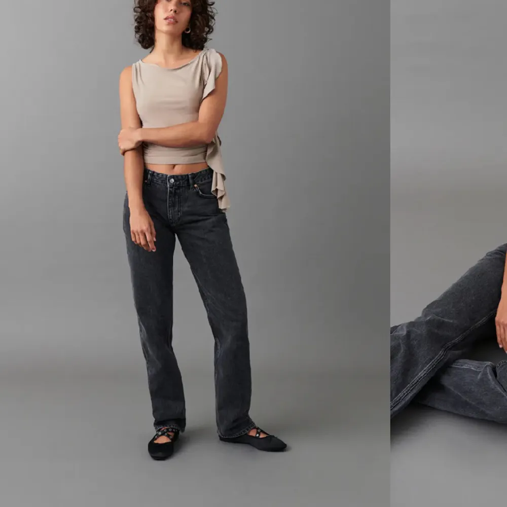 Svarta jeans från Gina tricot, nypris ca 500kr Säljer för 230kr. Jeans & Byxor.