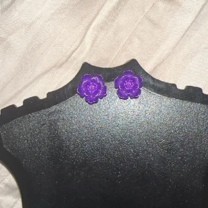 Örhängen  - Oanvänd örhänge. Färgen ser lite starkare i bilden och är lite ljusare i verklighet. Säljer mest nya smycken för jag har ett uf företag och försöker få in pengar. Baksidan är plast därav billiga priset.