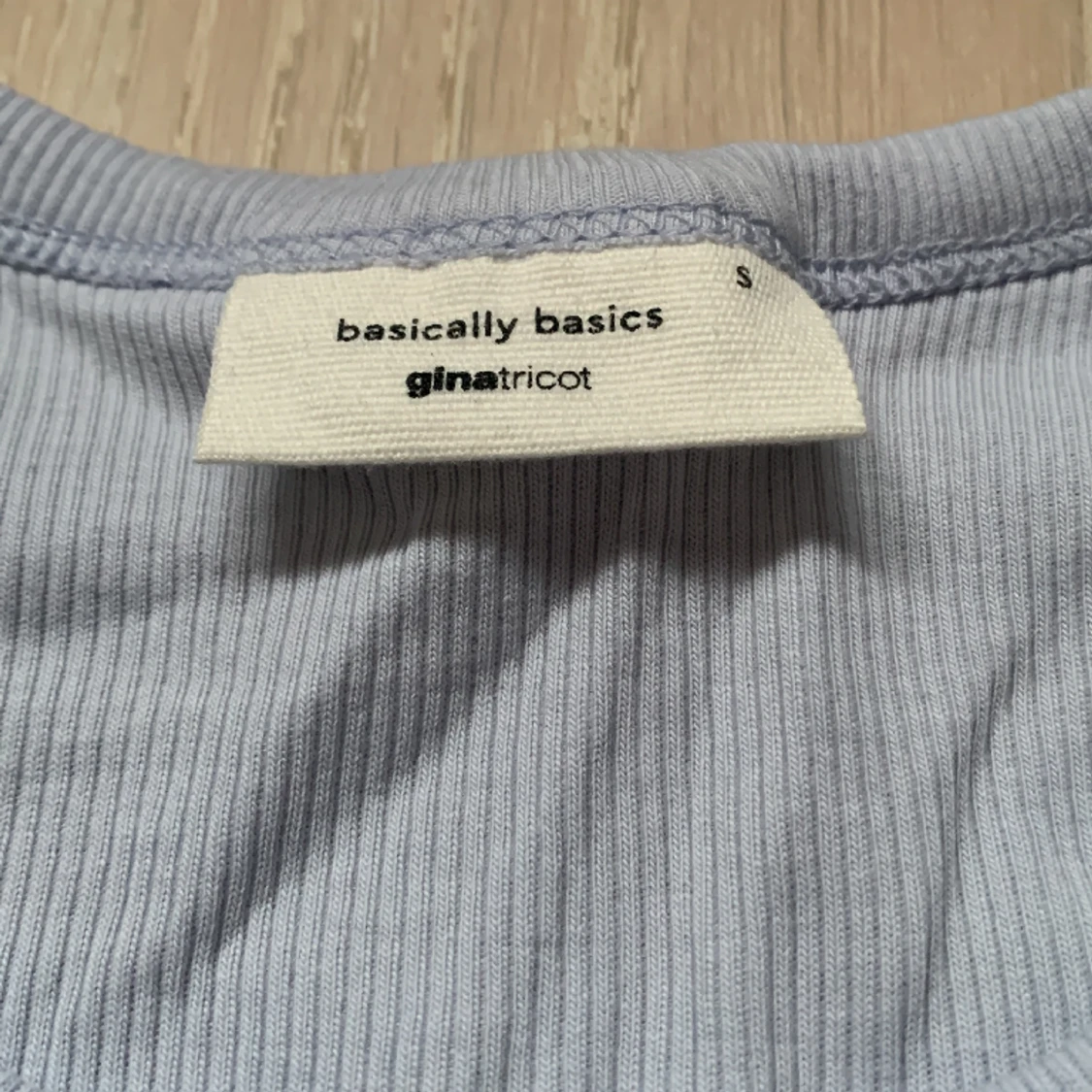 Ribbat blått linne - 90