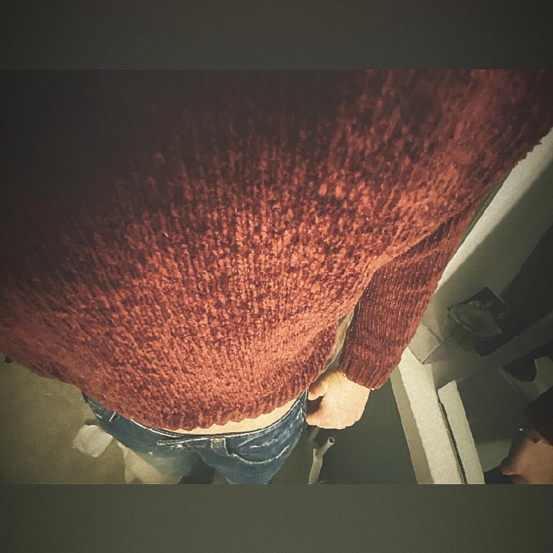 Super snygg mörkröd tjocktröja - 91