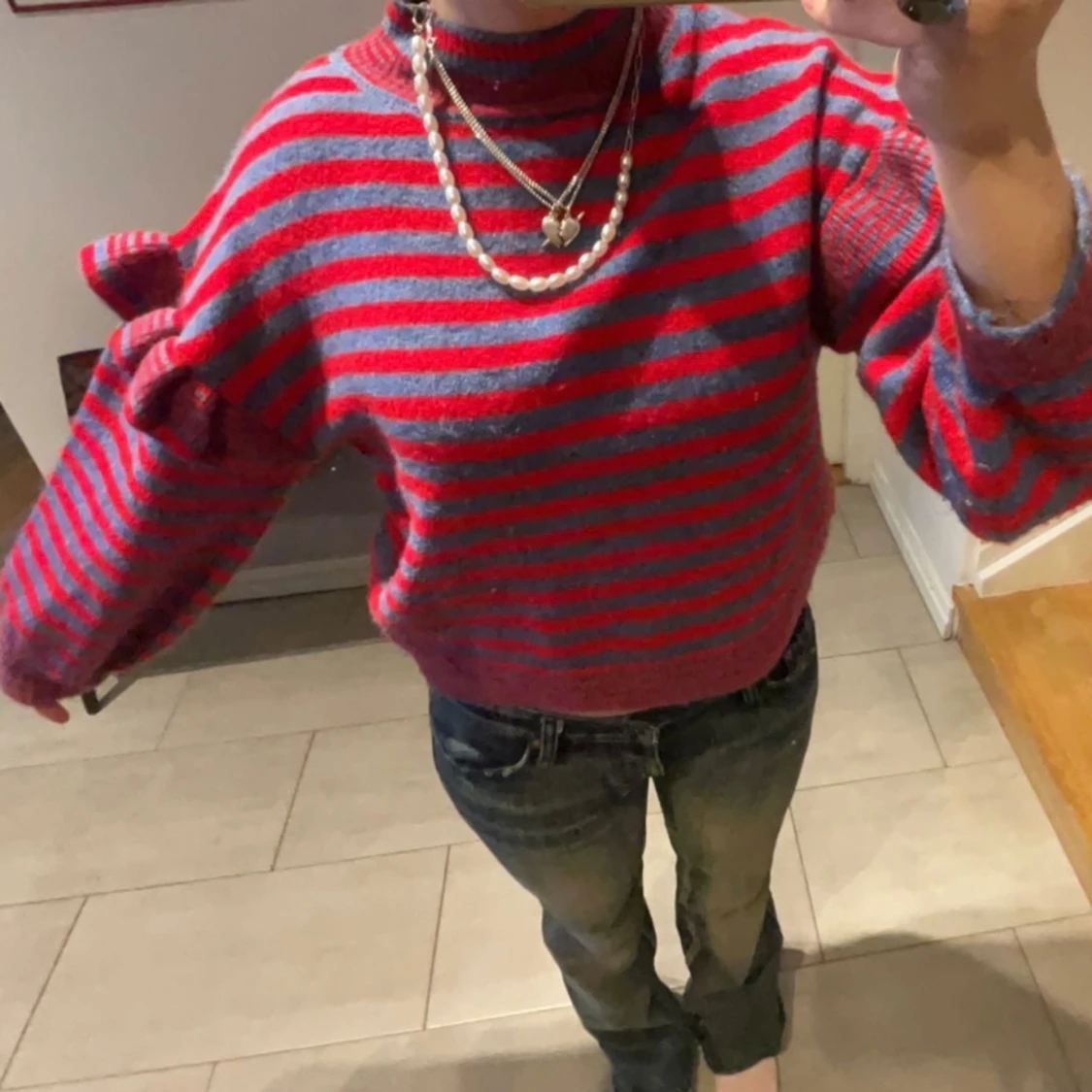 Cool stickad tröja - 90