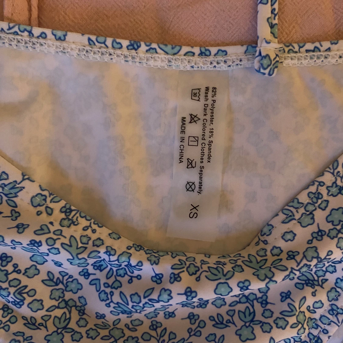 Blå blommig bikini - 91