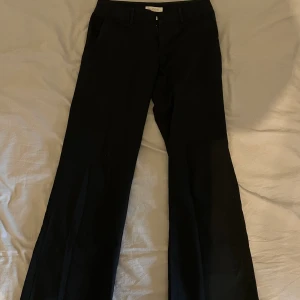 Kostymbyxor Alobha - Fina kostymbyxor från Alobha label. Nypris 899kr. Storlek xxs men sitter som xs/s. Uppsydda från originalet. Är själv 169 cm och det funkar men är ej superlånga på. Liten defekt på höger ficka men syns knappt.