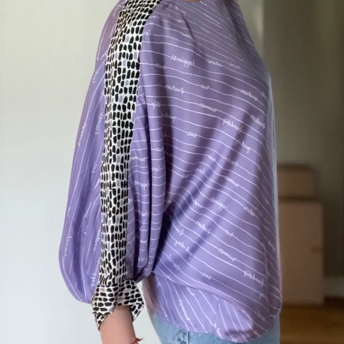 Blus 100% silke från INES i Stl S - 90