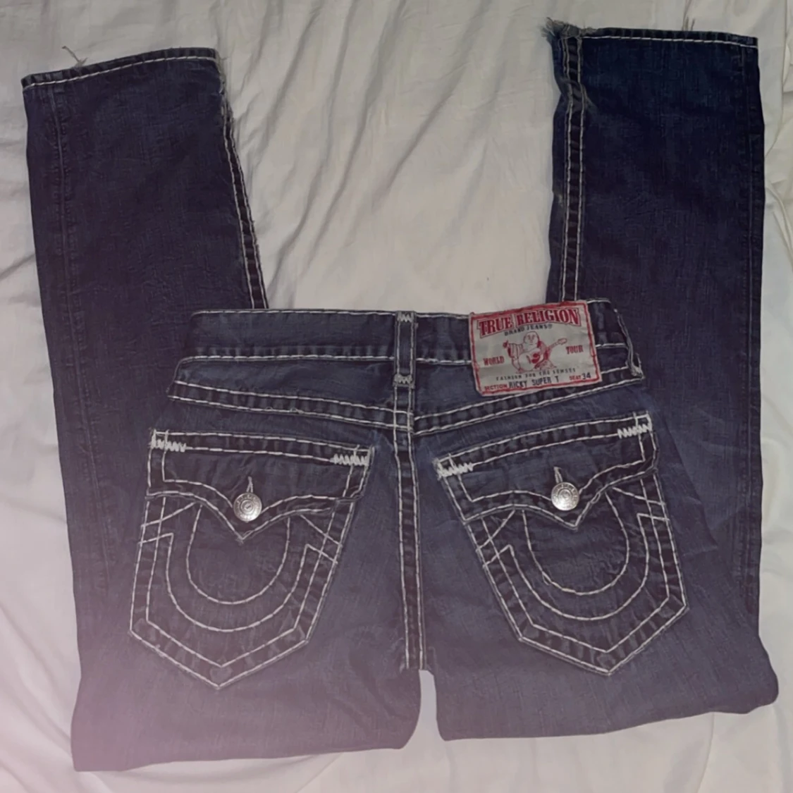 Blå True Religion Straight - 91
