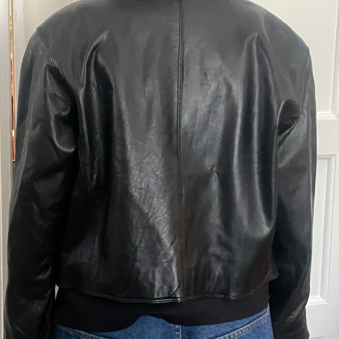 Kort skinnjacka 90s - 90