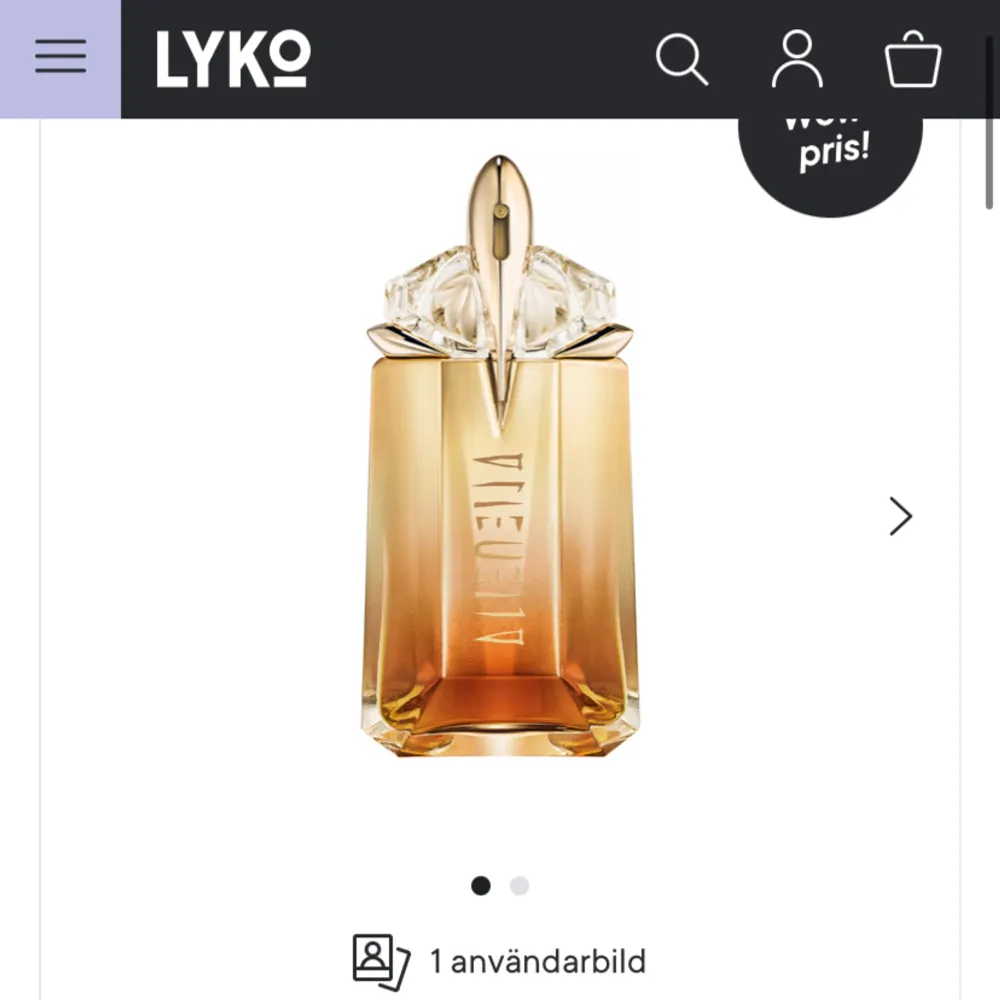 Fick för bara någon månad sen och har andvänt den kanske max 3-4 gånger💓 60 ml kostar 1300kr på lyko. (Har även boxen man fick den i om man vill ha med den!). Övrigt.