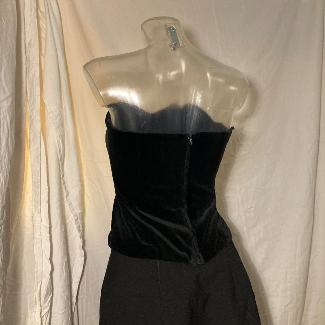 Korsettop i sammet - 90