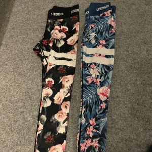 Stronger  - Säljer dessa två par stronger tights de svarta är som nya använd förtal gånger och säljs för 300 kr medan de blå är lite mer slitna och sälja för 40kr💗