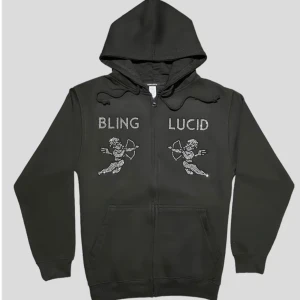Rhinestone zip-hoodie - säljer min zip hoodie från blinglucid eftersom att den aldrig kommit till användning. ny pris 699.