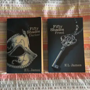 Säker böckerna i fifty shades serien (har även den första men den är hos min pappa). Säljer för 20kr/st eller 50 för alla