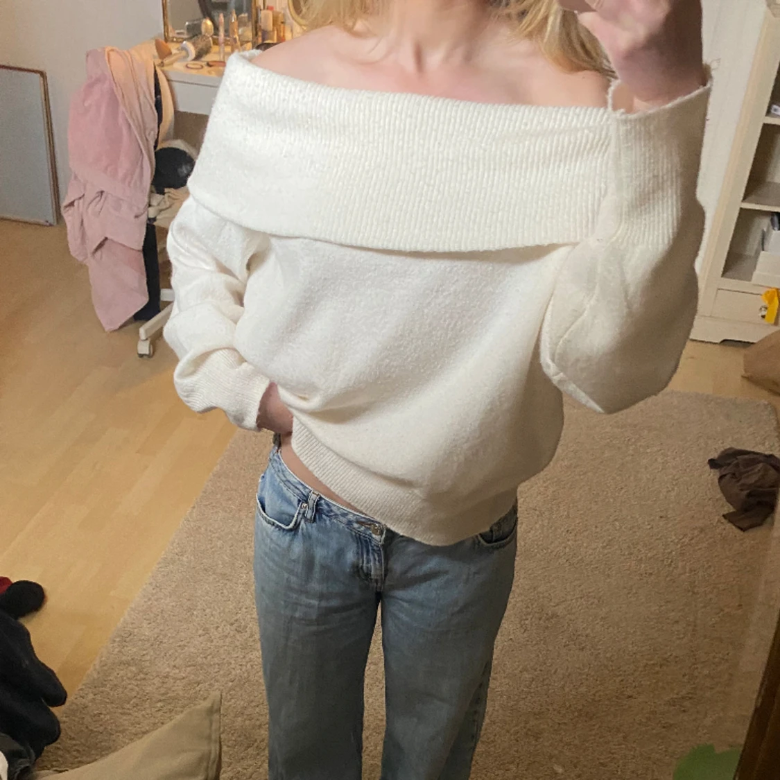 Off shoulder tröja  - 90