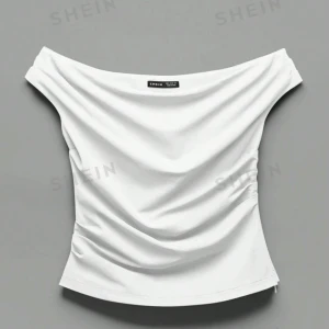 Vit topp - Säljer denna vita topp ifrån shein i storlek S som tyvärr inte passade💗