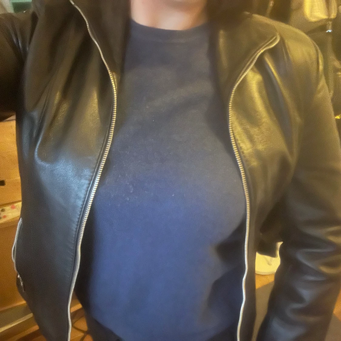 Vintage jacka i läder  - 90