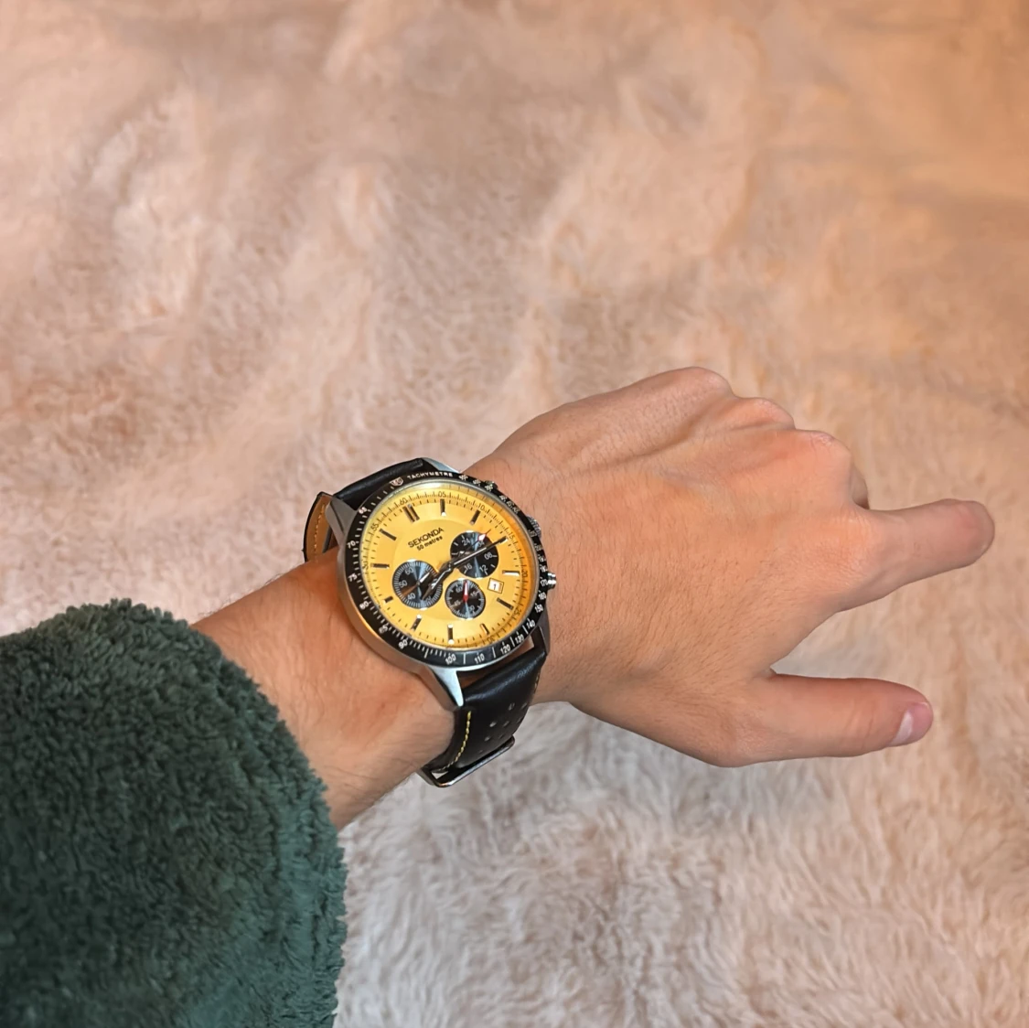 Sekonda gul kronografklocka - 3