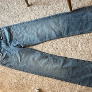 Slutsålda Zara jeans - Säljer ett par ljusblå jeans från zara med klassisk femficksdesign och raka ben. Jeansen har normal passform och är tillverkade i mjukt denimtyg. Perfekt för dig som gillar en avslappnad och tidlös stil.