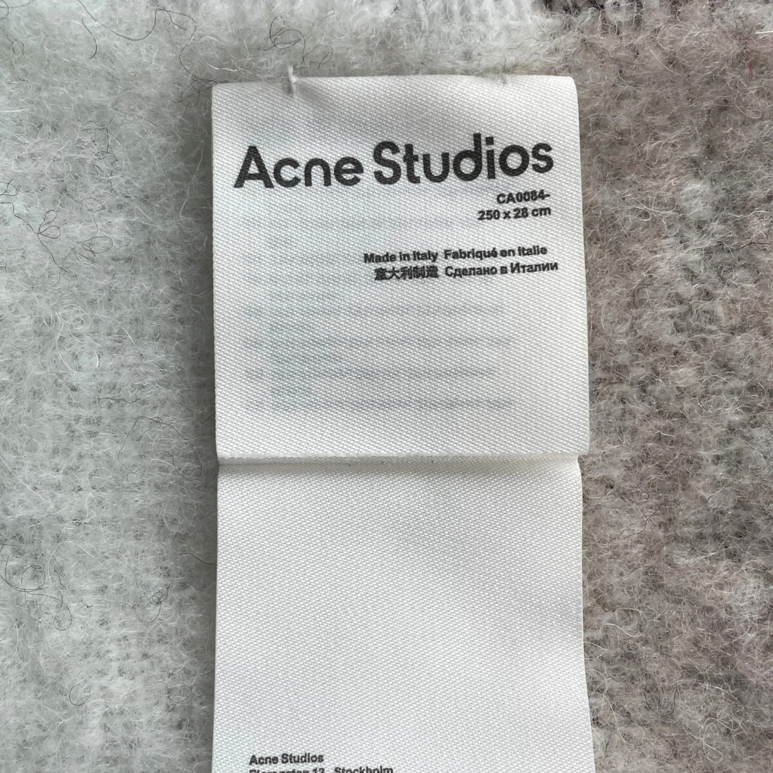 Rutig halsduk Acne Studios ull - 1