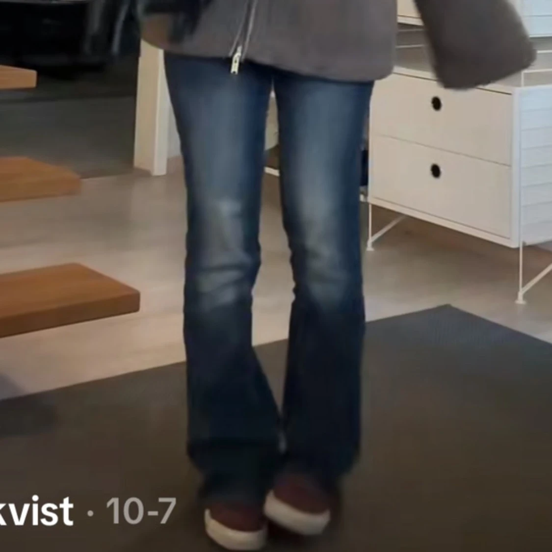 Mörkblå bootcut jeans - 2