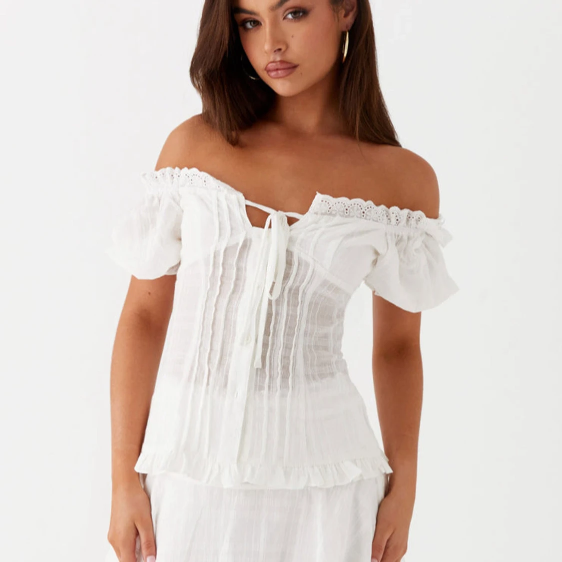 Vit omlott blus från Peppermayo