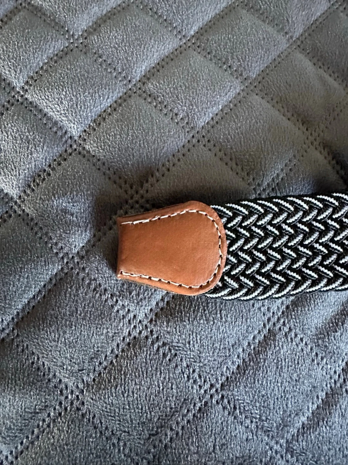 Svartvit flätad bälte  - 2