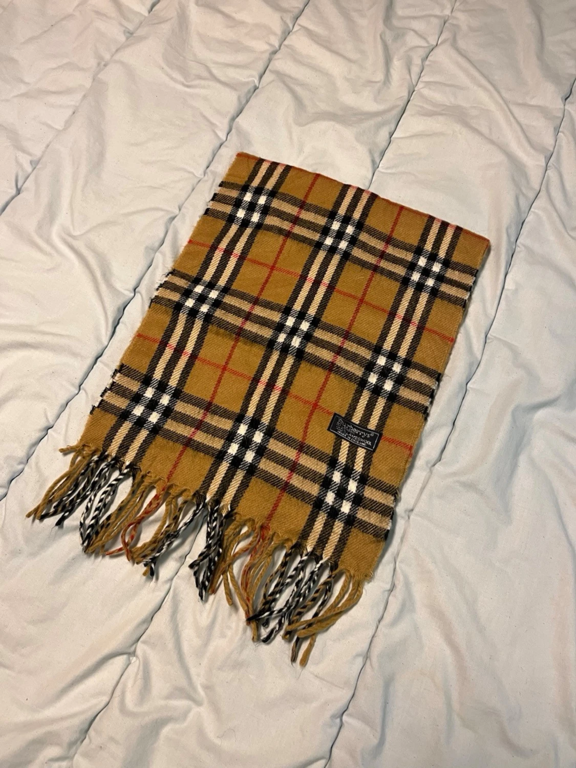 Rutig Burberrys halsduk i ull - 1