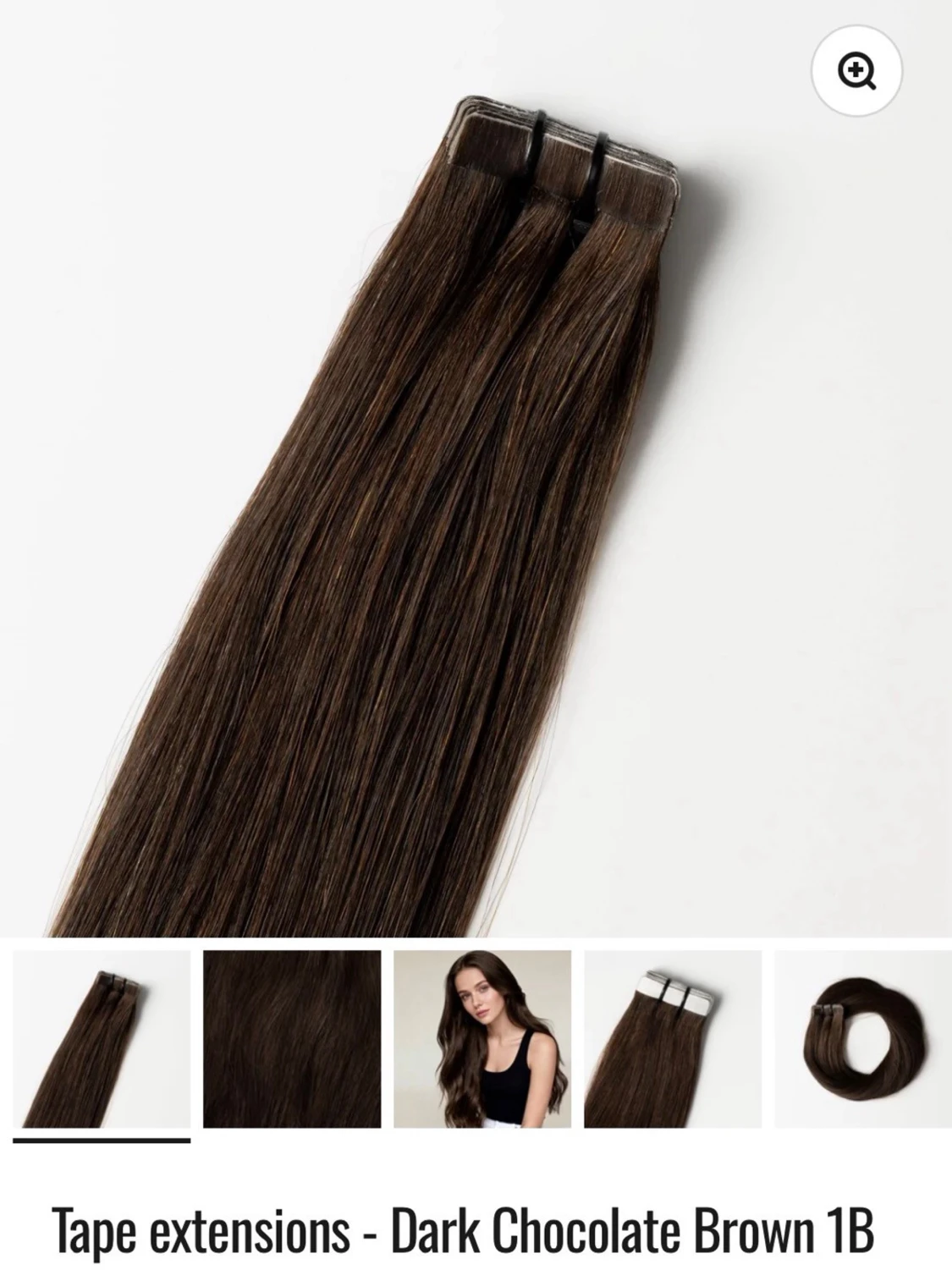 Tape extensions mörk chokladbrun 1B  