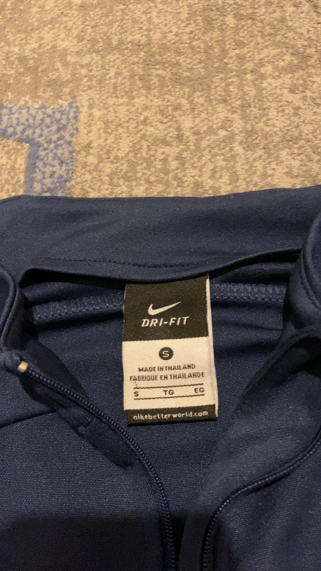 Marinblå Frankrike fotbollströja Nike S - 3