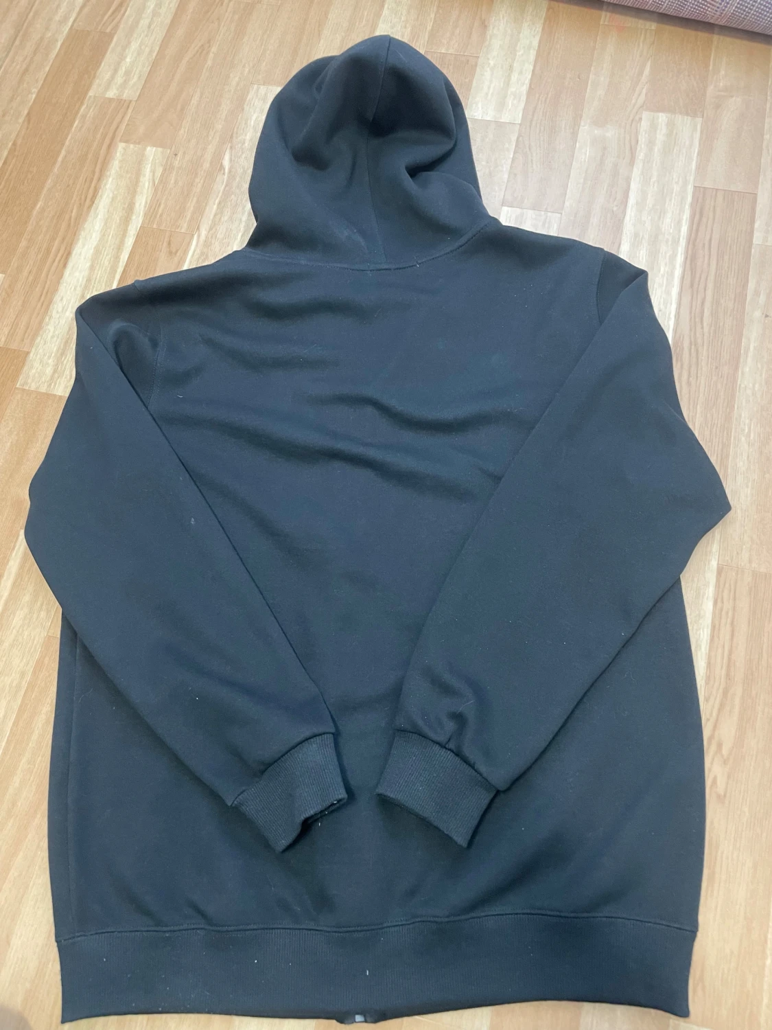 Svart zip-Hoodie - 4