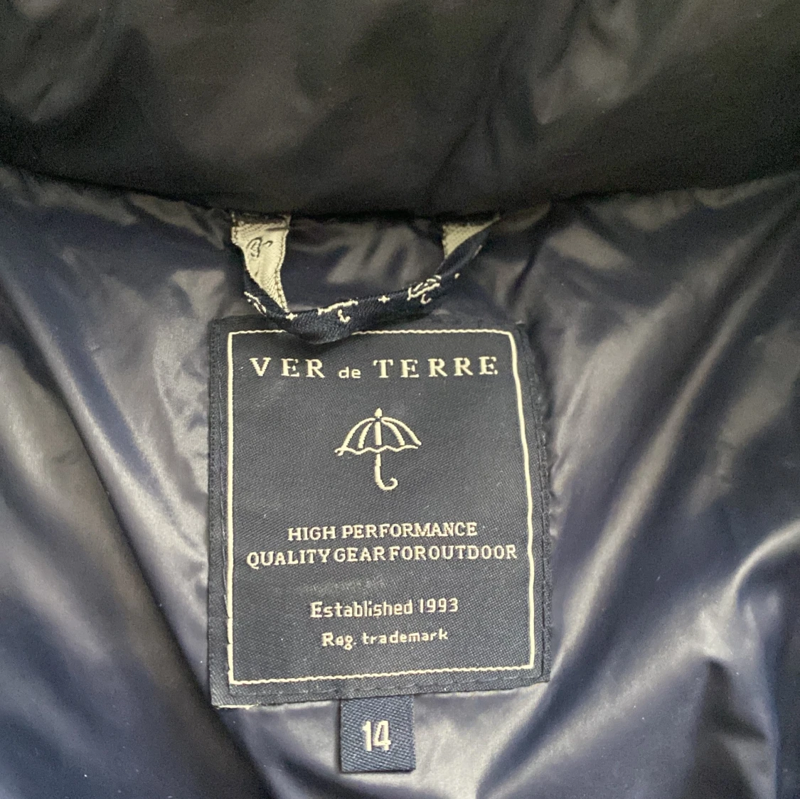 Mörkblå dunjacka från Ver de Terre - 90